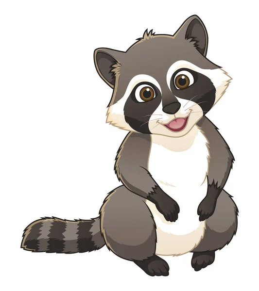 Little Raccoon Cartoon Animal Illustration Stock Illustration