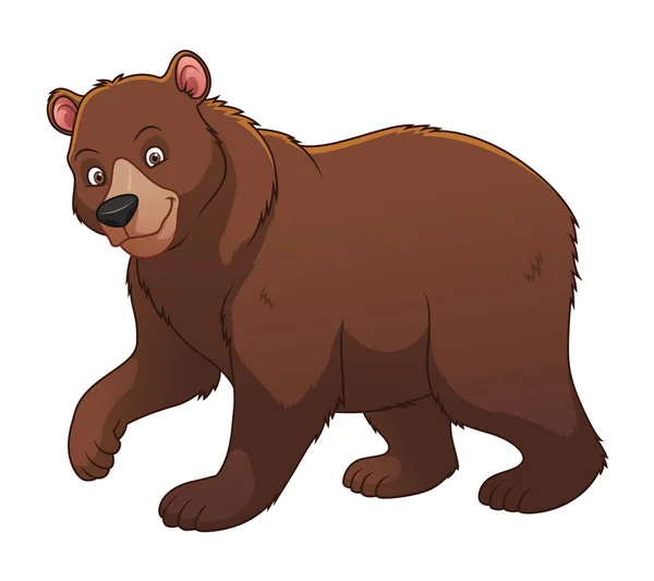 棕熊卡通动物图解 — 图库矢量图片