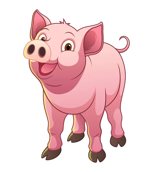 Little Pig Cartoon Animal Illustration — Stock Vector