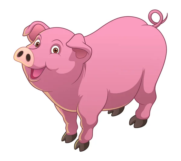 Pig Cartoon Animal Illustration — Stockový vektor