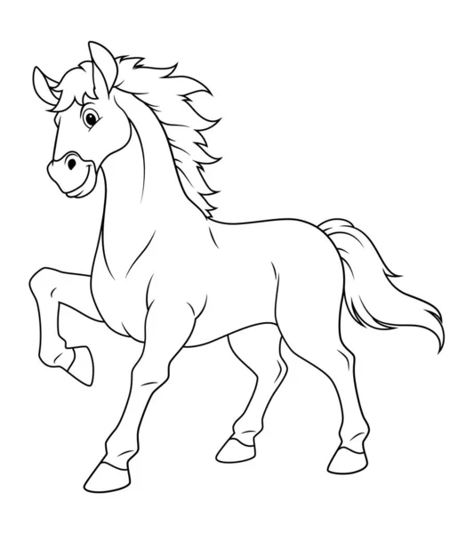 Επιβήτορας Άλογο Γελοιογραφία Ζώων Εικονογράφηση — Διανυσματικό Αρχείο