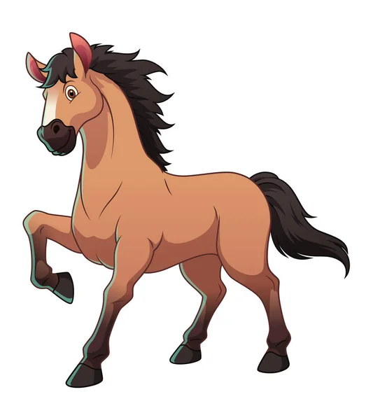 Ilustracja Zwierząt Kreskówki Konia — Wektor stockowy