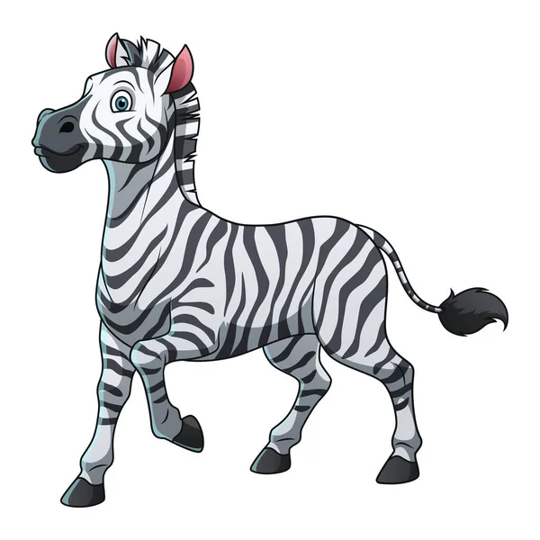 Ilustração Animal Dos Desenhos Animados Zebra — Vetor de Stock