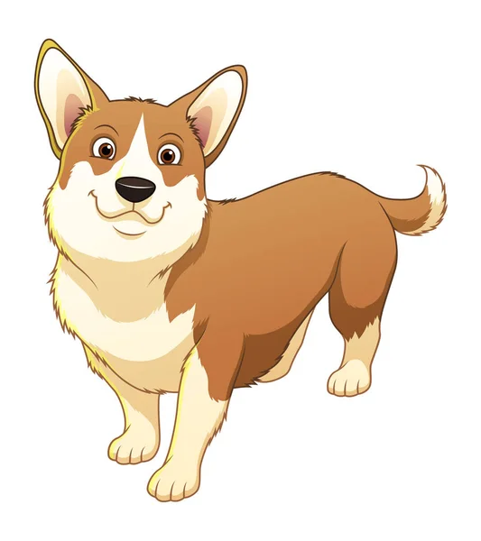 Corgi Dog Cartoon Animal Illustration — Stockový vektor
