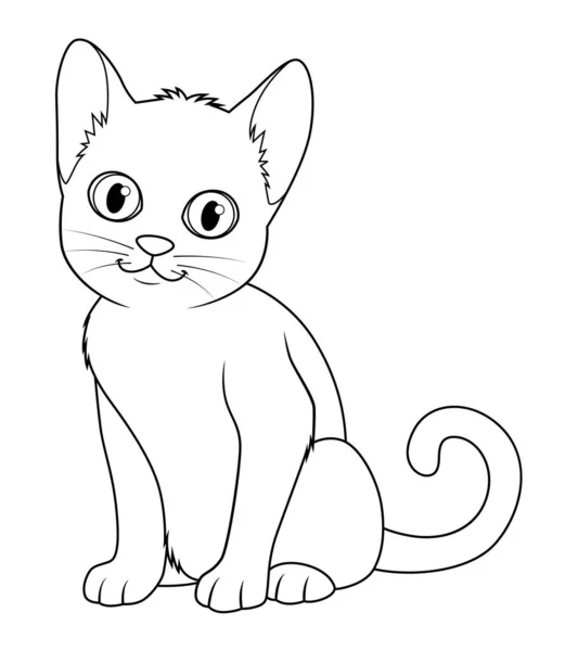 Kleine Bombay Katze Cartoon Animal Illustration — Stockvektor
