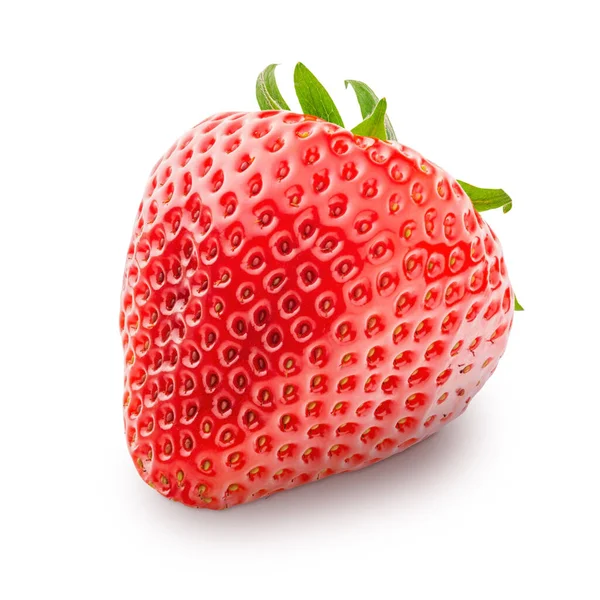 Erdbeere Isoliert Auf Weißem Hintergrund Tiefer Fokus — Stockfoto