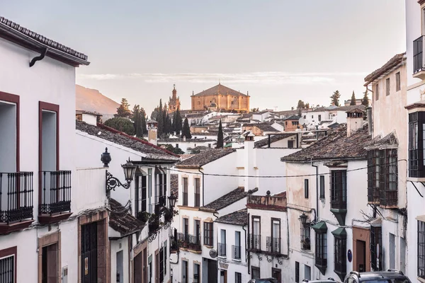 Uitzicht Het Middeleeuwse Dorp Ronda Met Witte Andalusische Huizen Gotische — Stockfoto