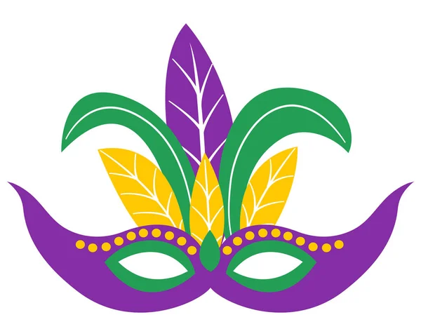 Mardi gras mask isolated on white background. Vector illustration