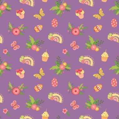 Paskalya deseni kusursuz. Kumaş, tekstil, duvar kağıdı, ambalaj için tasarım.