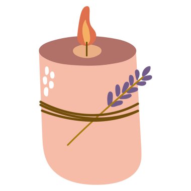 El yapımı mum. Beyaz arkaplan, izole et.