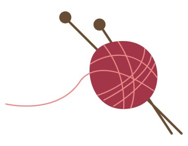 El yapımı örgü. Beyaz arkaplan, izole et.