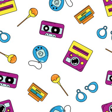 90 'ların kusursuz nostaljisi. Retro kamera, kasetler, mücevherler..