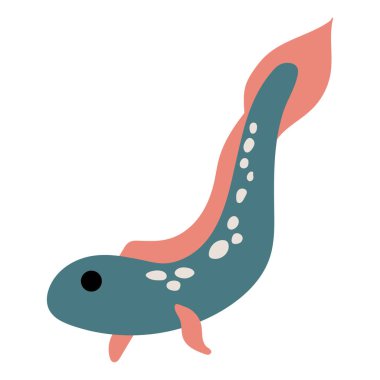 Güzel el çizimi balık. Moray yılan balığı.