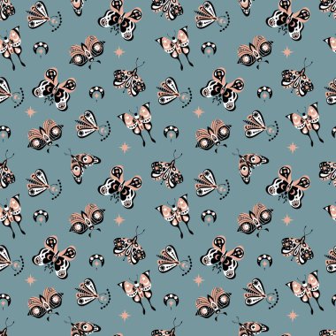 Mistik Kusursuz Düzen. Kumaş, tekstil, duvar kağıdı, ambalaj için tasarım.