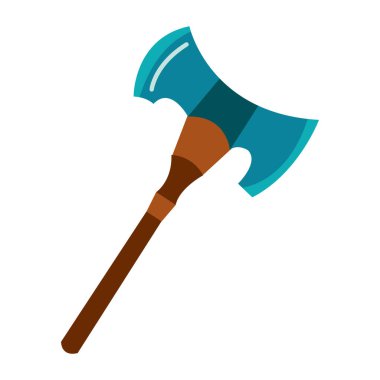 Balta. Viking silahı. Beyaz arkaplan, izole et. 