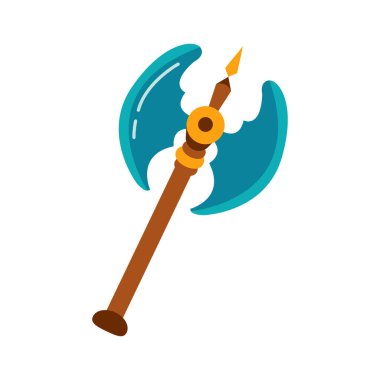 Balta. Viking silahı. Beyaz arkaplan, izole et. 