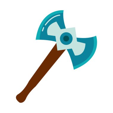 Balta. Viking silahı. Beyaz arkaplan, izole et. 