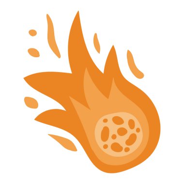 Beyaz izole bir arkaplanda el çizimi kuyruklu yıldız