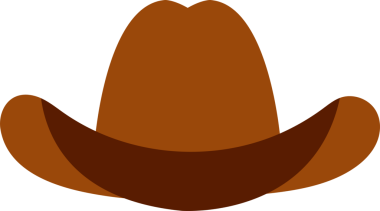 Vahşi Batı. Kovboy şapkası beyaz arka plan, izole