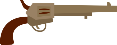 Vahşi Batı. Tabanca beyaz arkaplan, ayır