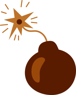 Vahşi Batı. Bomba beyaz arkaplan, izole