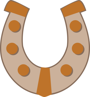 Vahşi Batı. At nalı beyaz arkaplan, ayır