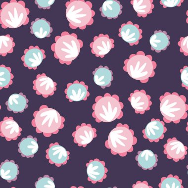Şirin çiçeklerle kusursuz desen. Kumaş, tekstil, duvar kağıdı, ambalaj için tasarım.