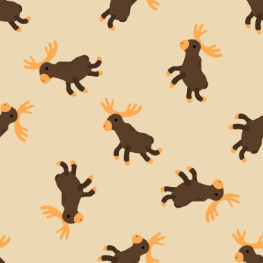 Geyik ile kusursuz desen. Kumaş, tekstil, duvar kağıdı, ambalaj için tasarım.