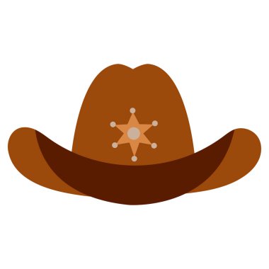 Vahşi Batı. Kovboy şapkası beyaz arka plan, izole