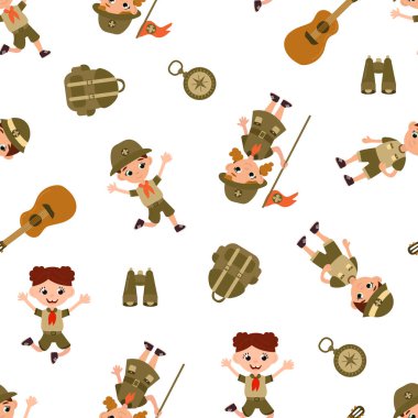 Gözcülerle kusursuz bir düzen. Kumaş, tekstil, duvar kağıdı, ambalaj için tasarım