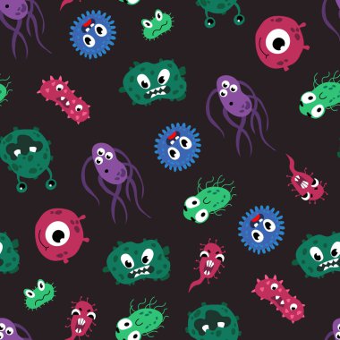 Virüslü kusursuz desen. Kumaş, tekstil, duvar kağıdı, ambalaj için tasarım