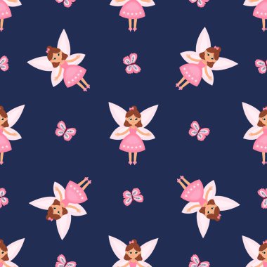 Perili Sihirli Kusursuz Desen. Kumaş, tekstil, duvar kağıdı, ambalaj, çocuk odası için tasarım