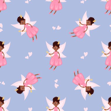 Perili Sihirli Kusursuz Desen. Kumaş, tekstil, duvar kağıdı, ambalaj, çocuk odası için tasarım