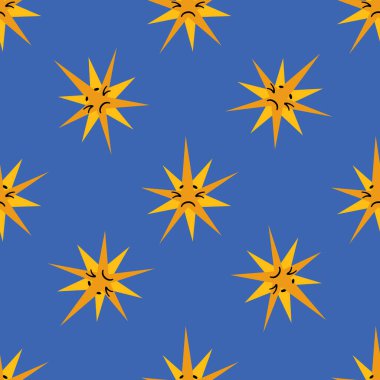 Yıldızlı kusursuz desen. Kumaş, tekstil, duvar kağıdı, ambalaj için tasarım