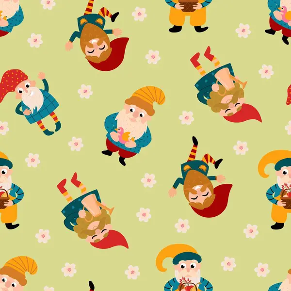 Cücelerle, çiçeklerle kusursuz desen. Kumaş, tekstil, duvar kağıdı, ambalaj için tasarım