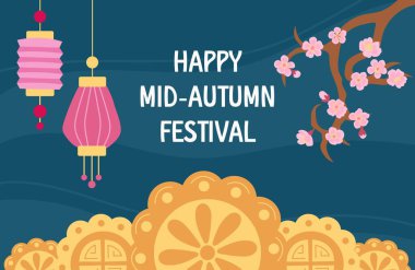  Fenerler ve Ayçörekleriyle Sonbahar Festivali İllüstrasyonu