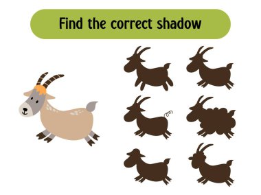 Doğru Gölge Keçi Bulmacasını Bul