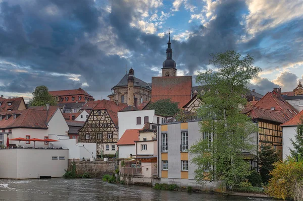 Traditionele Gebouwen Oude Binnenstad Van Bamberg Een Middeleeuwse Stad Opper — Stockfoto