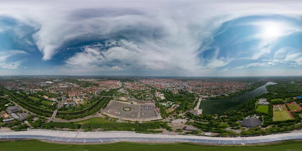 Panoramatický Výhled Hannover Německo Pohled Ptačí Perspektivy Město — Stock fotografie