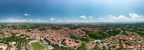 Vue Aérienne Sienne Ville Médiévale Toscane Avec Vue Sur Dôme — Photo