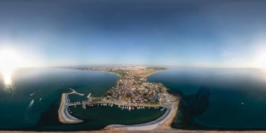 Türkiye 'nin Antalya ilindeki antik kentin insansız hava aracı görüntüsü.