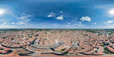 İtalya 'da Ferrara' nın 360 derecelik kusursuz panoramik türleri eşdeğerdir. İçerik VR