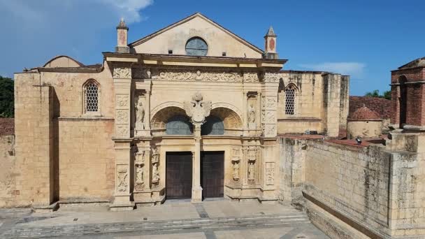 Katedral Santa Mara Menor Kota Kolonial Santo Domingo Katedral Tersebut — Stok Video