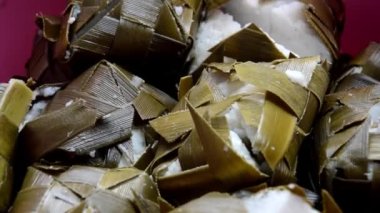yeni yaprak dokuması ketupat klipsi görüntüleri