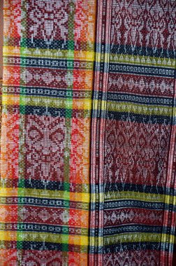 Toraja Güney Sulawesi Endonezya 'dan etnik model. Geleneksel Asya şekli ve dokusu.