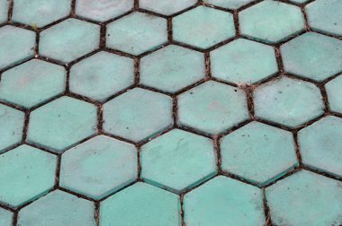 yeşil kaldırım bloğu deseni ve dokusu