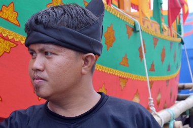 Tarakan - Endonezya, 22 Ekim 2022: Ratu Intan Plajı 'ndaki Irak Tengkayu festivali, Tarakan Amal Plajı                             