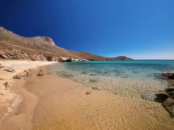Vista Playa Kalo Ambeli Isla Serifos Grecia — Foto de Stock