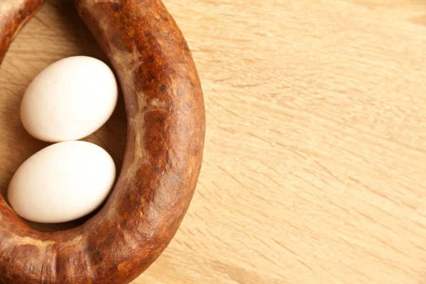 Hemlagad Kangal Sucuk Tillverkad Olika Kryddblandningar Som Används Turkiskt Kök — Stockfoto