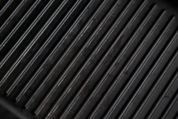 Texture Empty Black Cast Heavy Iron Grill Pan Actively Used — Stock Photo, Image